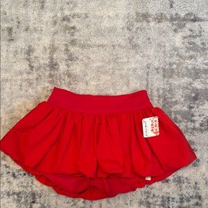 Free People Red Mini Skirt Vibrant Flared Design